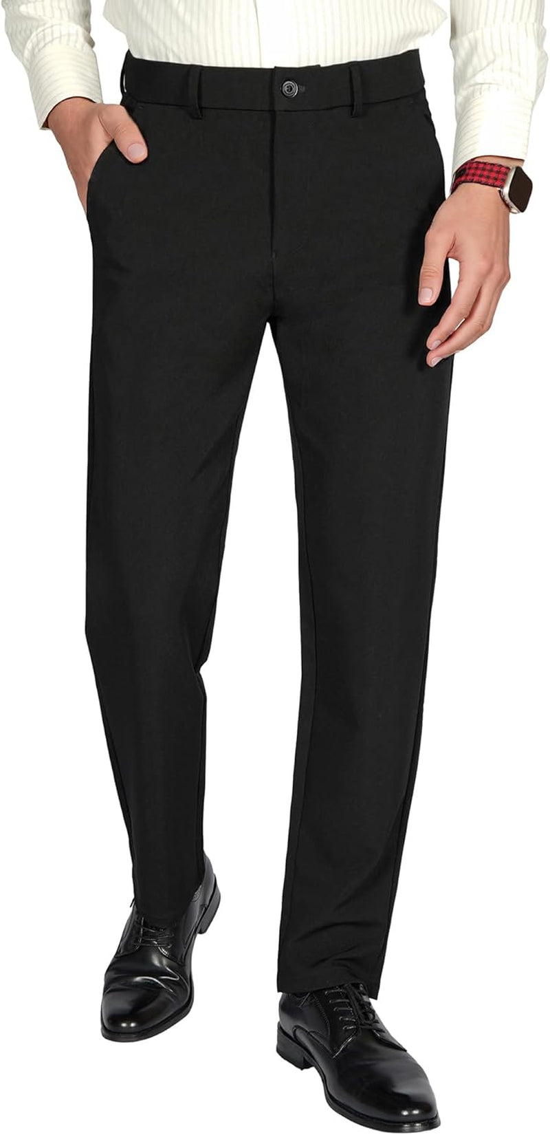Men'S 4-Way Flex Stretch Slim Fit Dress Pants