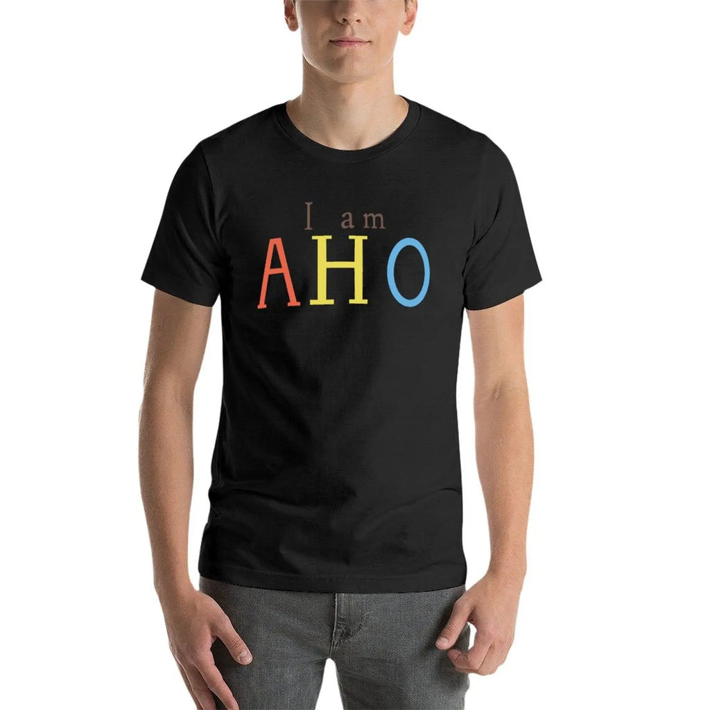 Yuru Yuri: I Am AHO T-Shirt Anime Customizeds Mens T Shirt