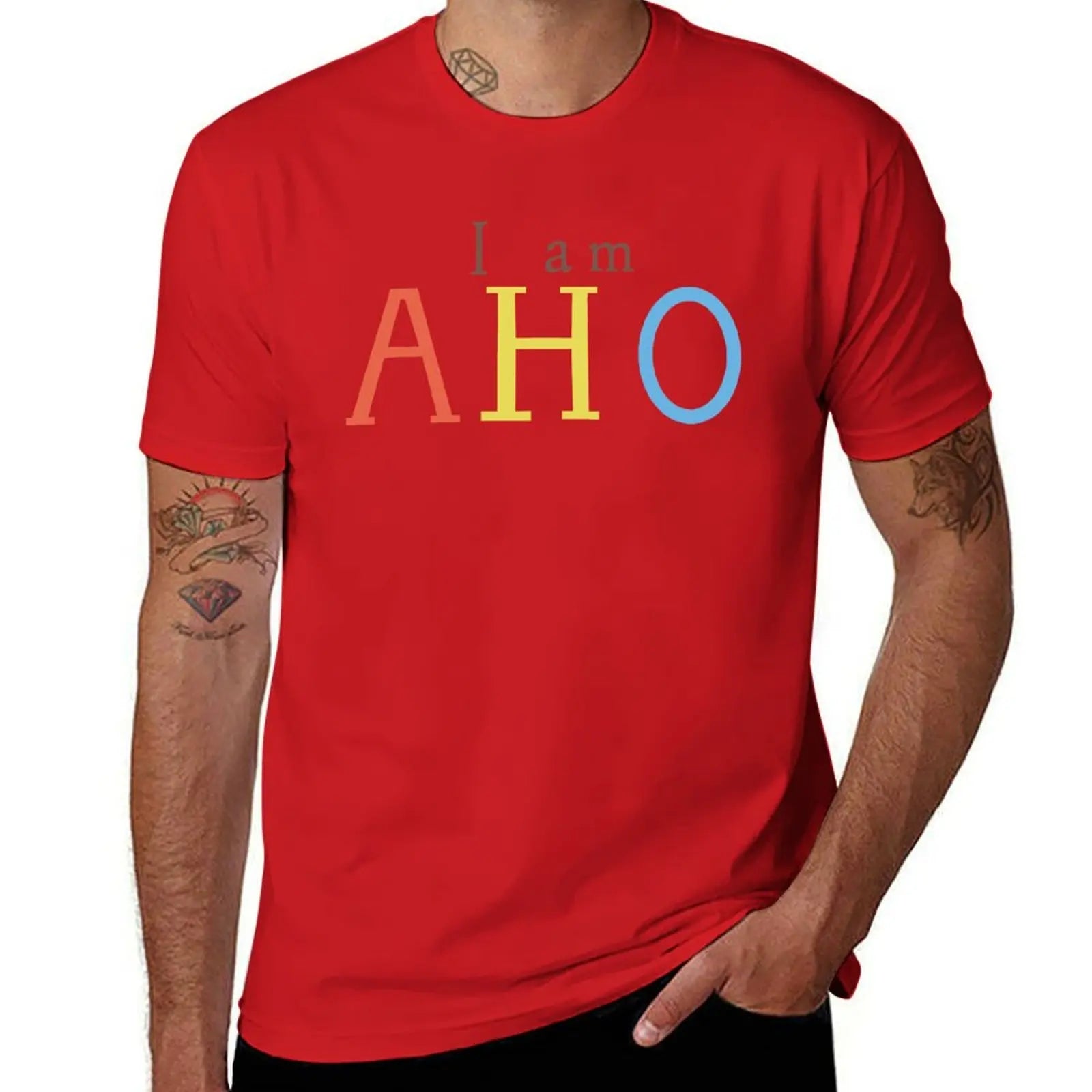 Yuru Yuri: I Am AHO T-Shirt Anime Customizeds Mens T Shirt