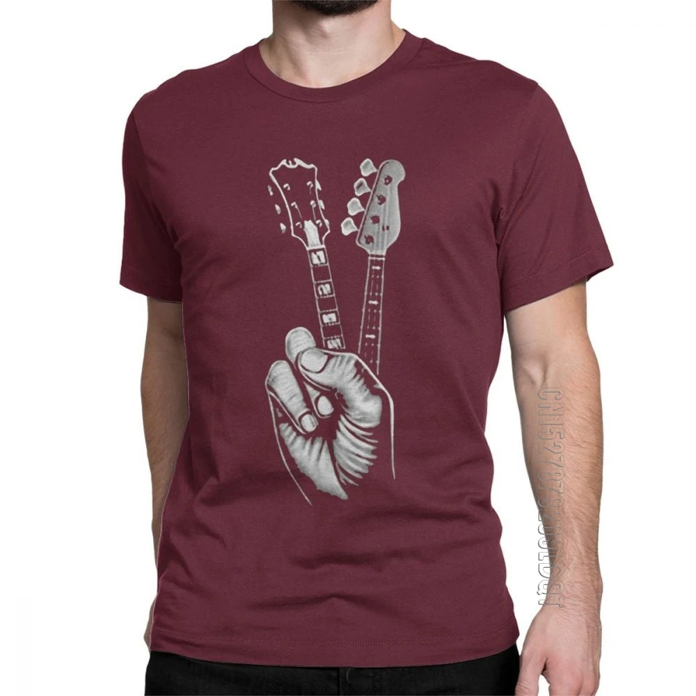 Hipster BASS GUITAR T Shirt Printer Men'S T-Shirt Cotton plus Size Male Tshirt Mens T Shirt Awesome T Shirt Men Short Sleeve