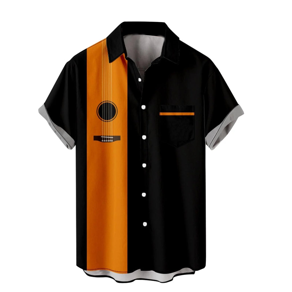 Tank Tops Men Men'S Summer Fashion Hawaiian Style Short Sleeve Casual Shirts Mens Western Shirts Mens T-Shirts New Arrival Orange,4Xl