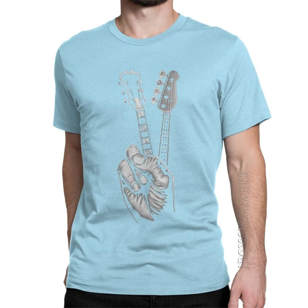 Hipster BASS GUITAR T Shirt Printer Men'S T-Shirt Cotton plus Size Male Tshirt Mens T Shirt Awesome T Shirt Men Short Sleeve