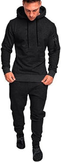Mens 2 Piece Sweatsuit Set Hoodie Jogging Tracksuit Casual Athletic Outfit