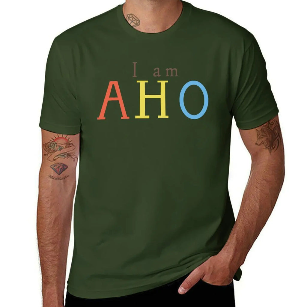 Yuru Yuri: I Am AHO T-Shirt Anime Customizeds Mens T Shirt