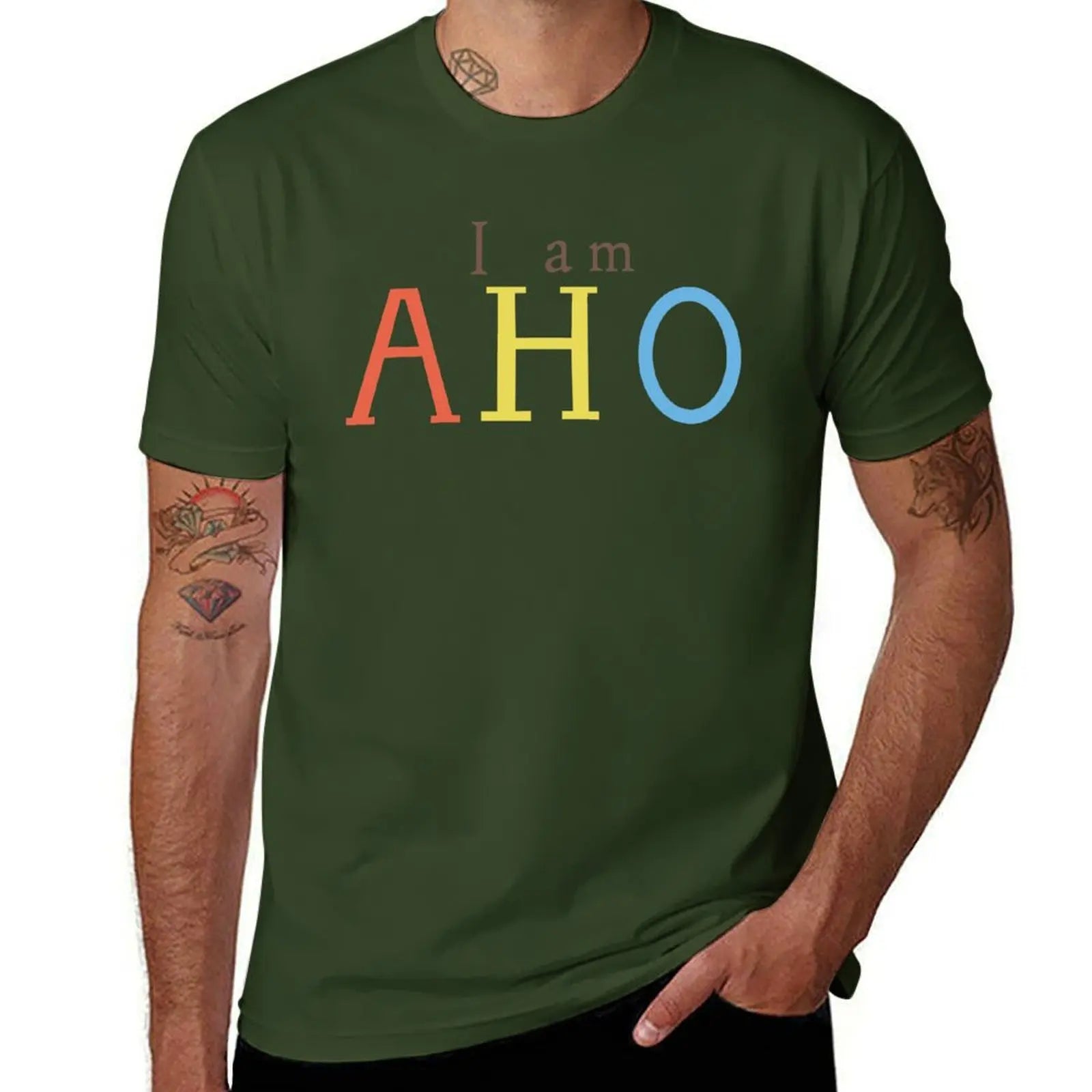 Yuru Yuri: I Am AHO T-Shirt Anime Customizeds Mens T Shirt