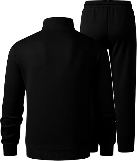 Mens 2 Piece Tracksuit Full Zip Jacket and Joggers Casual Loungewear Set