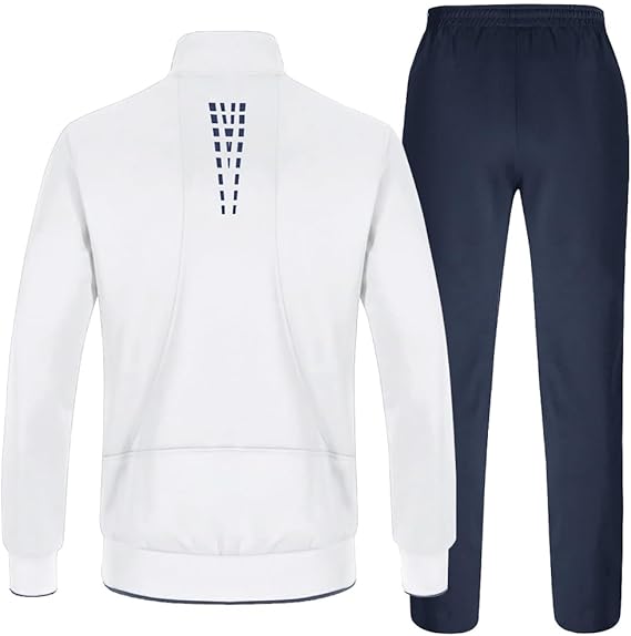 Mens Tracksuit 2 Piece Set Full Zip Jacket and Jogging Pants Casual Athletic Outfit