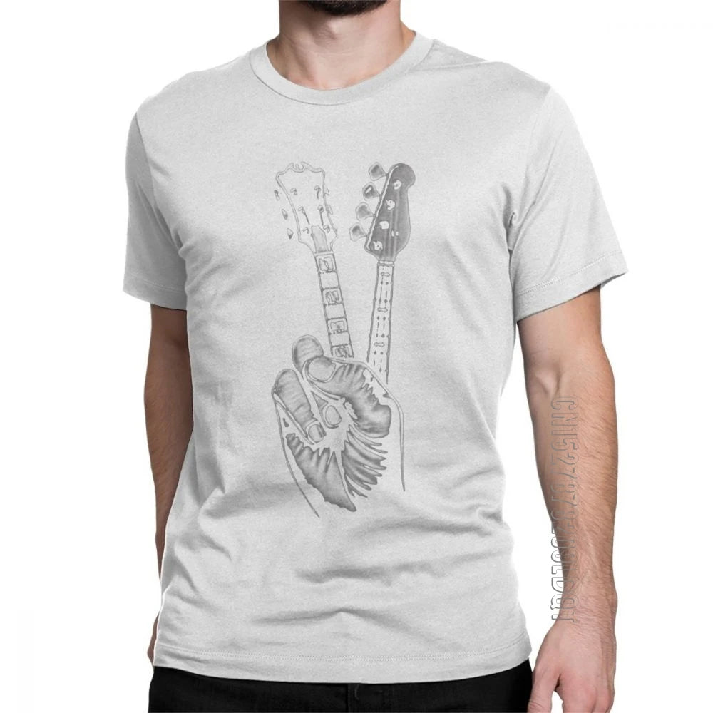 Hipster BASS GUITAR T Shirt Printer Men'S T-Shirt Cotton plus Size Male Tshirt Mens T Shirt Awesome T Shirt Men Short Sleeve