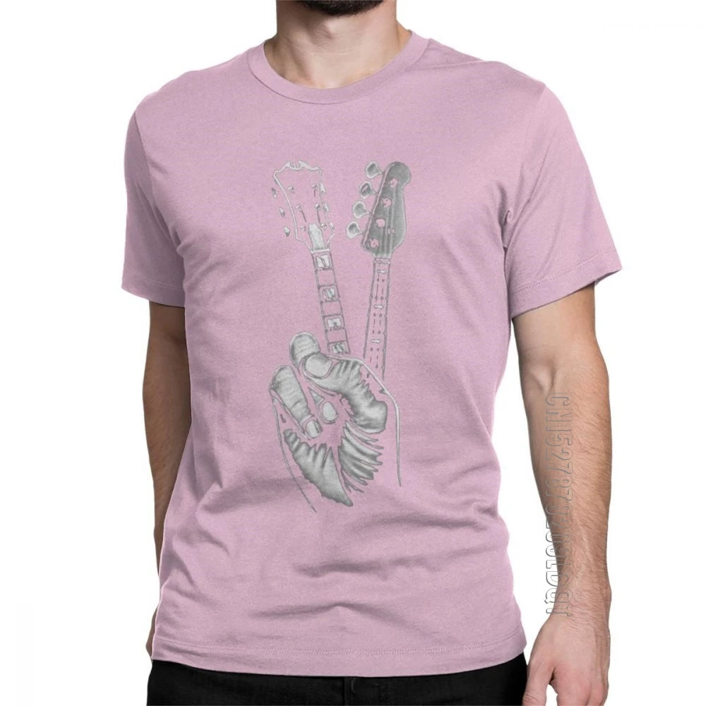 Hipster BASS GUITAR T Shirt Printer Men'S T-Shirt Cotton plus Size Male Tshirt Mens T Shirt Awesome T Shirt Men Short Sleeve