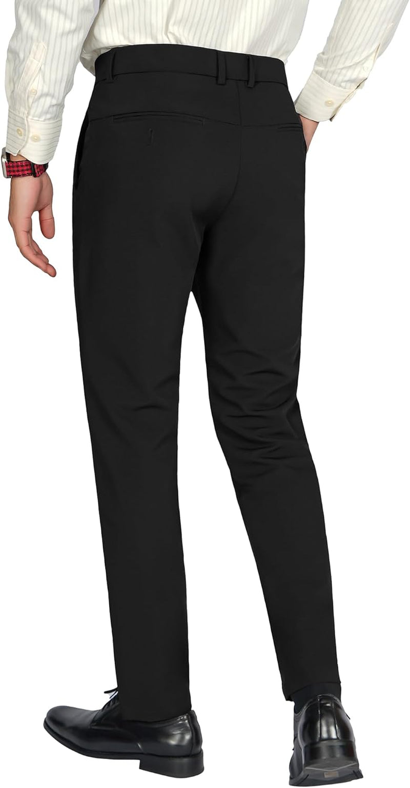 Men'S 4-Way Flex Stretch Slim Fit Dress Pants