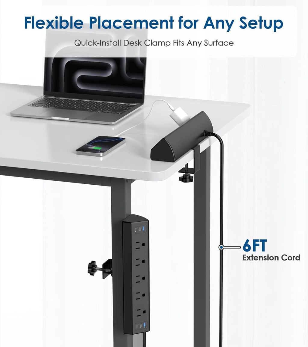 Desk Clamp Power Strip with USB C Ports