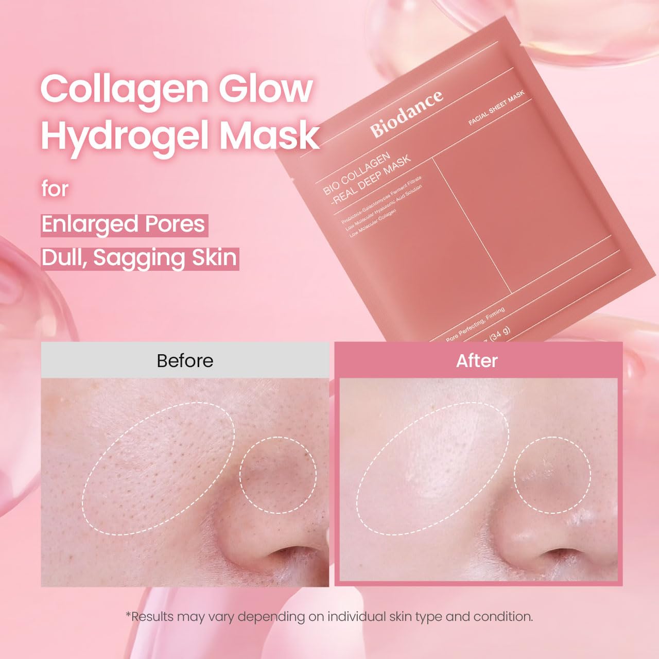 Bio Collagen Hydrogel Face Mask  Hydrating & Pore Tightening