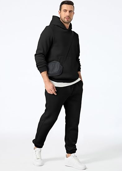 Mens 2-Piece Tracksuit Set  Hoodie & Jogger Sweatpants Outfit