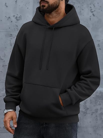 Mens Oversized Hoodie Fleece Pullover Casual Sweatshirt