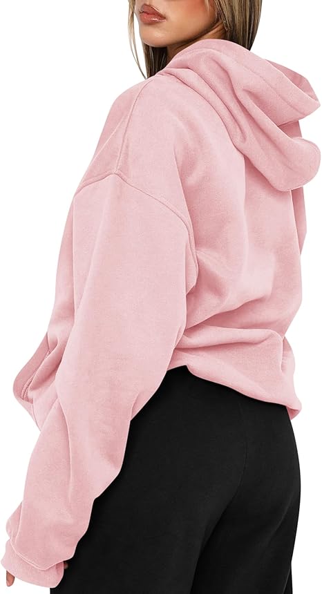 Womens Fleece Hoodie  Loose Fit Pullover Sweatshirt with Pocket