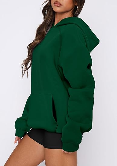 Womens Basic Hoodie  Long Sleeve Pullover Sweatshirt with Pocket