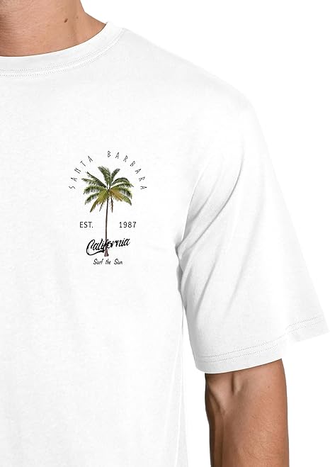 Palm Tree Graphic T-Shirt  Cotton California Summer Tee