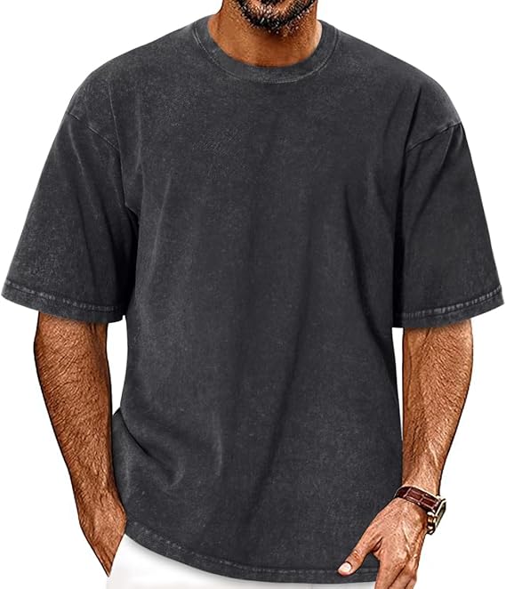Oversized Vintage Washed T-Shirt  Loose Fit Casual Tee