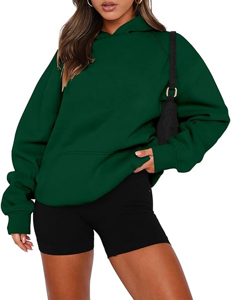 Womens Basic Hoodie  Long Sleeve Pullover Sweatshirt with Pocket
