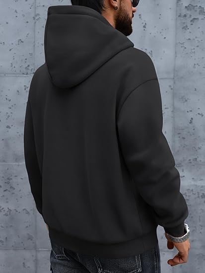 Mens Oversized Hoodie Fleece Pullover Casual Sweatshirt