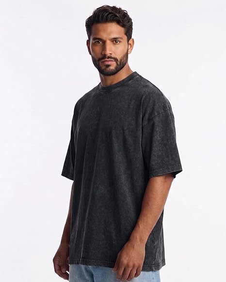 Oversized Vintage Washed T-Shirt  Loose Fit Casual Tee