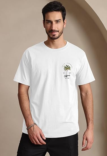 Palm Tree Graphic T-Shirt  Cotton California Summer Tee