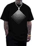 Geometric Graphic T-Shirt  Triangle Gradient Casual Tee