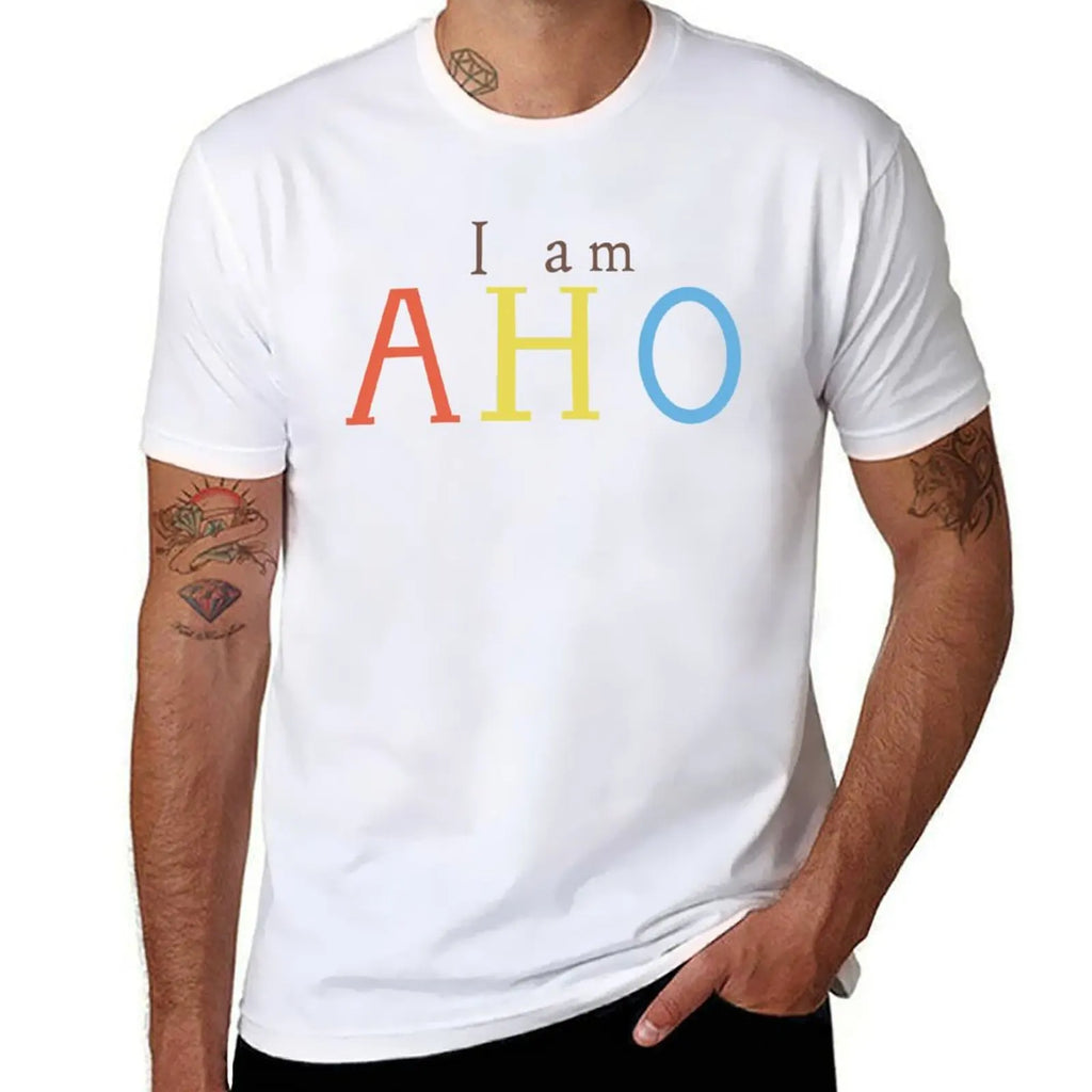 Yuru Yuri: I Am AHO T-Shirt Anime Customizeds Mens T Shirt