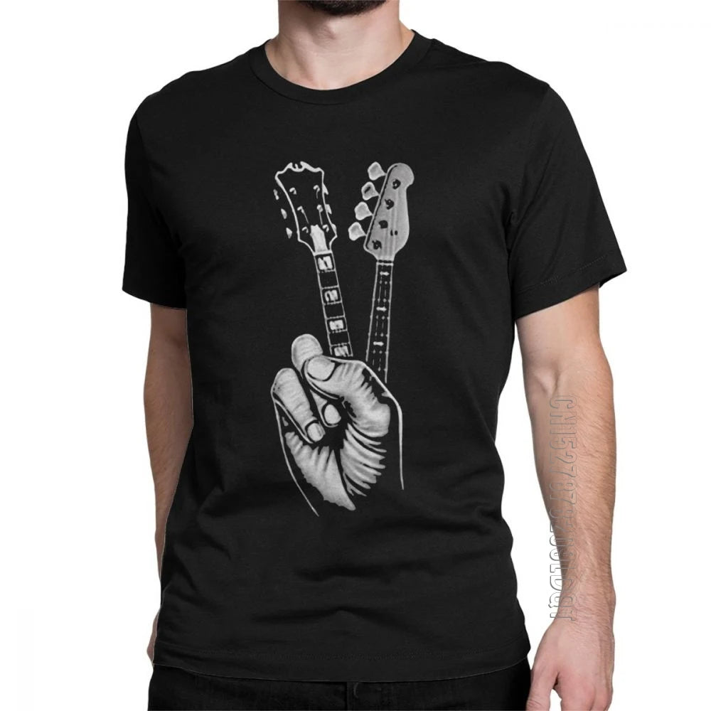Hipster BASS GUITAR T Shirt Printer Men'S T-Shirt Cotton plus Size Male Tshirt Mens T Shirt Awesome T Shirt Men Short Sleeve
