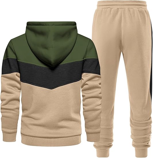 Mens Hoodie Tracksuit 2 Piece Set Athletic Casual Sweatshirt and Joggers Outfit