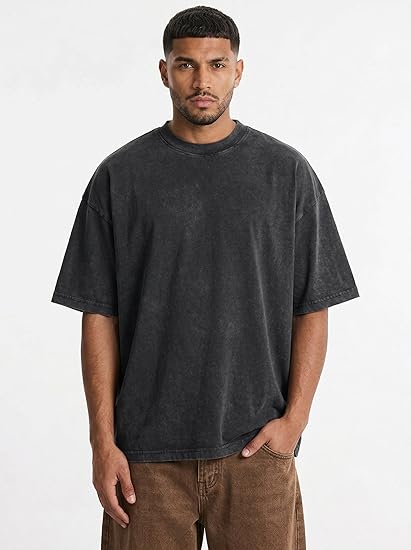Oversized Vintage Washed T-Shirt  Loose Fit Casual Tee
