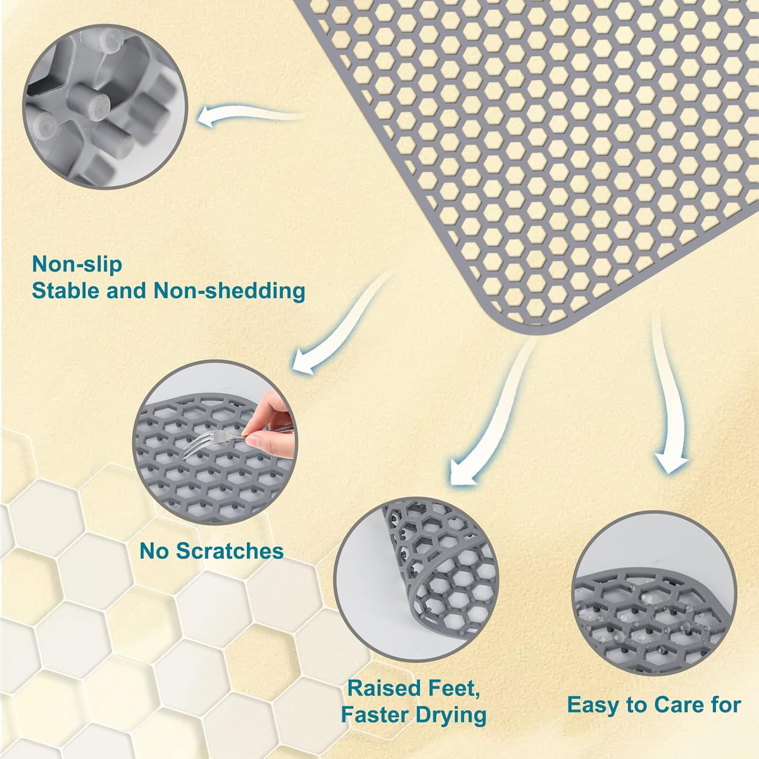 Silicone Sink Protector Mat Heat Resistant Non Slip