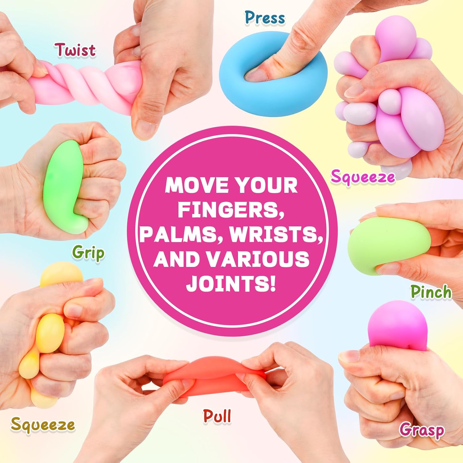 Slow Rising Stress Balls Soft Squeeze Toy Set