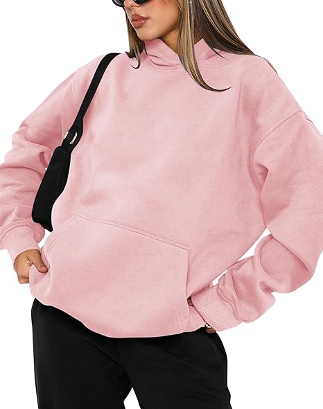 Womens Fleece Hoodie  Loose Fit Pullover Sweatshirt with Pocket