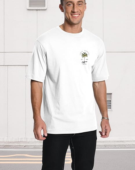 Palm Tree Graphic T-Shirt  Cotton California Summer Tee