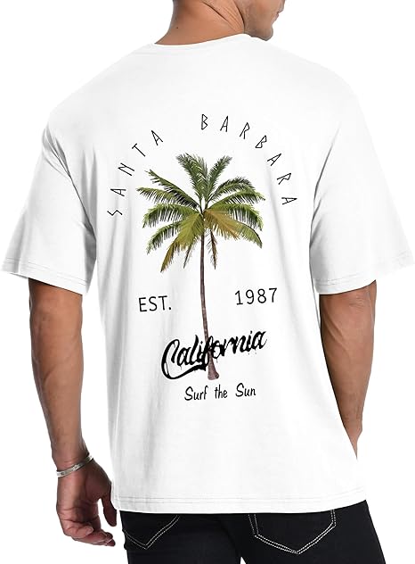 Palm Tree Graphic T-Shirt  Cotton California Summer Tee