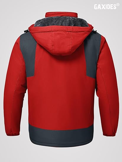 Mens Waterproof Ski Jacket  Windproof Hooded Winter Coat