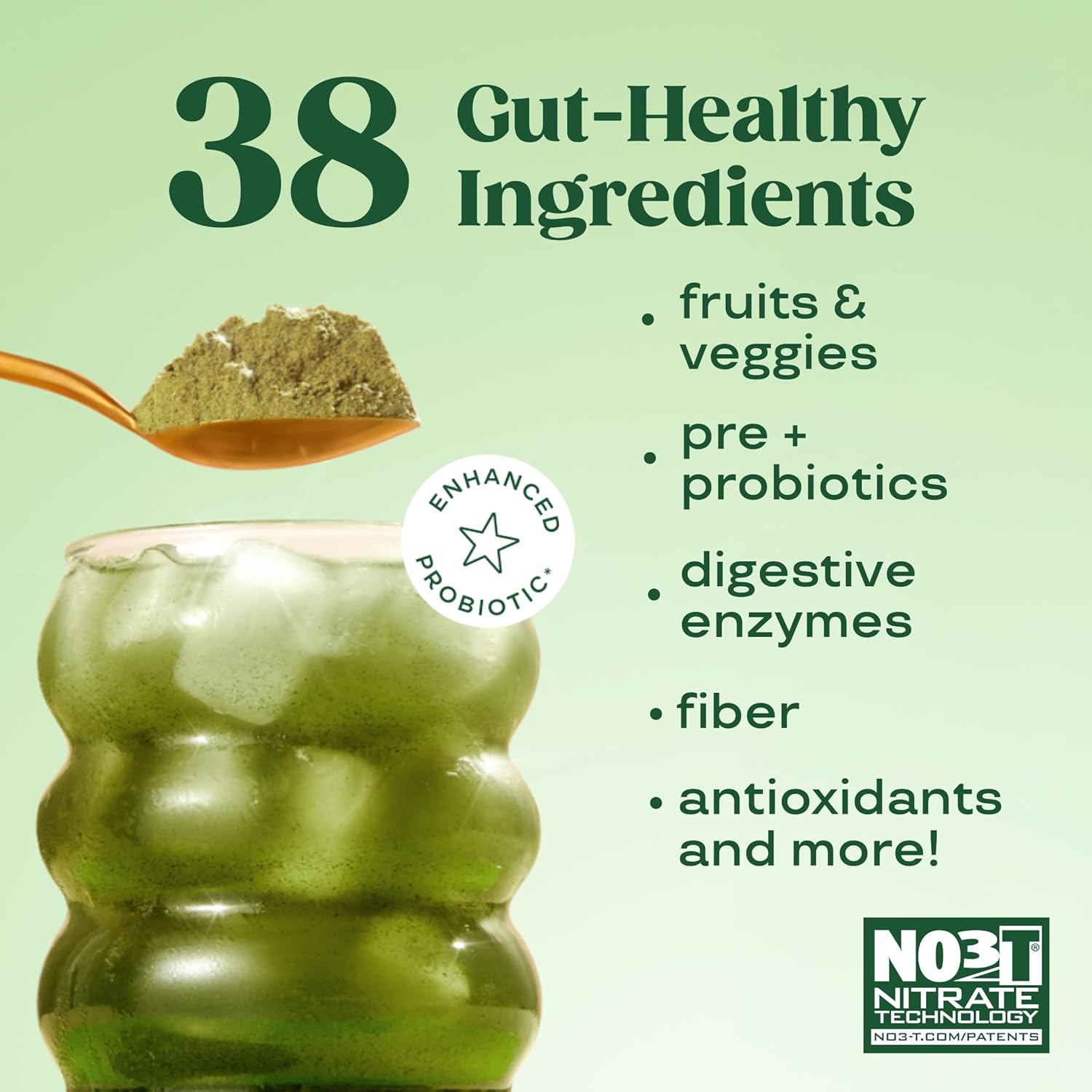 Greens Superfood Powder  Digestive Health & Energy Boost Drink