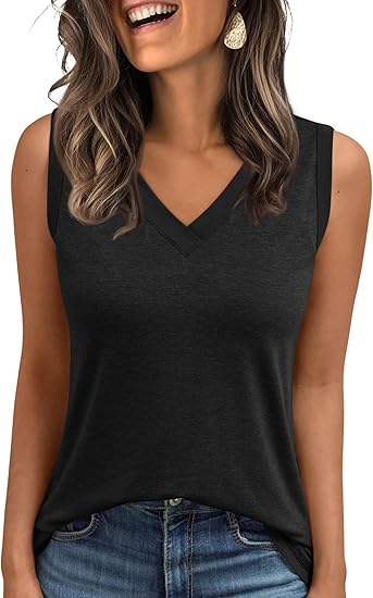 Women's Rushed Tank Top Sleeveless Loose Fit Summer Tee Shirt