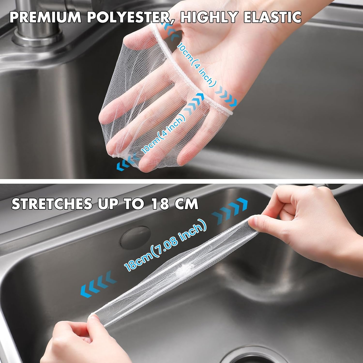 Disposable Sink Strainer Mesh Bags Anti Clog Filter Pack of 200