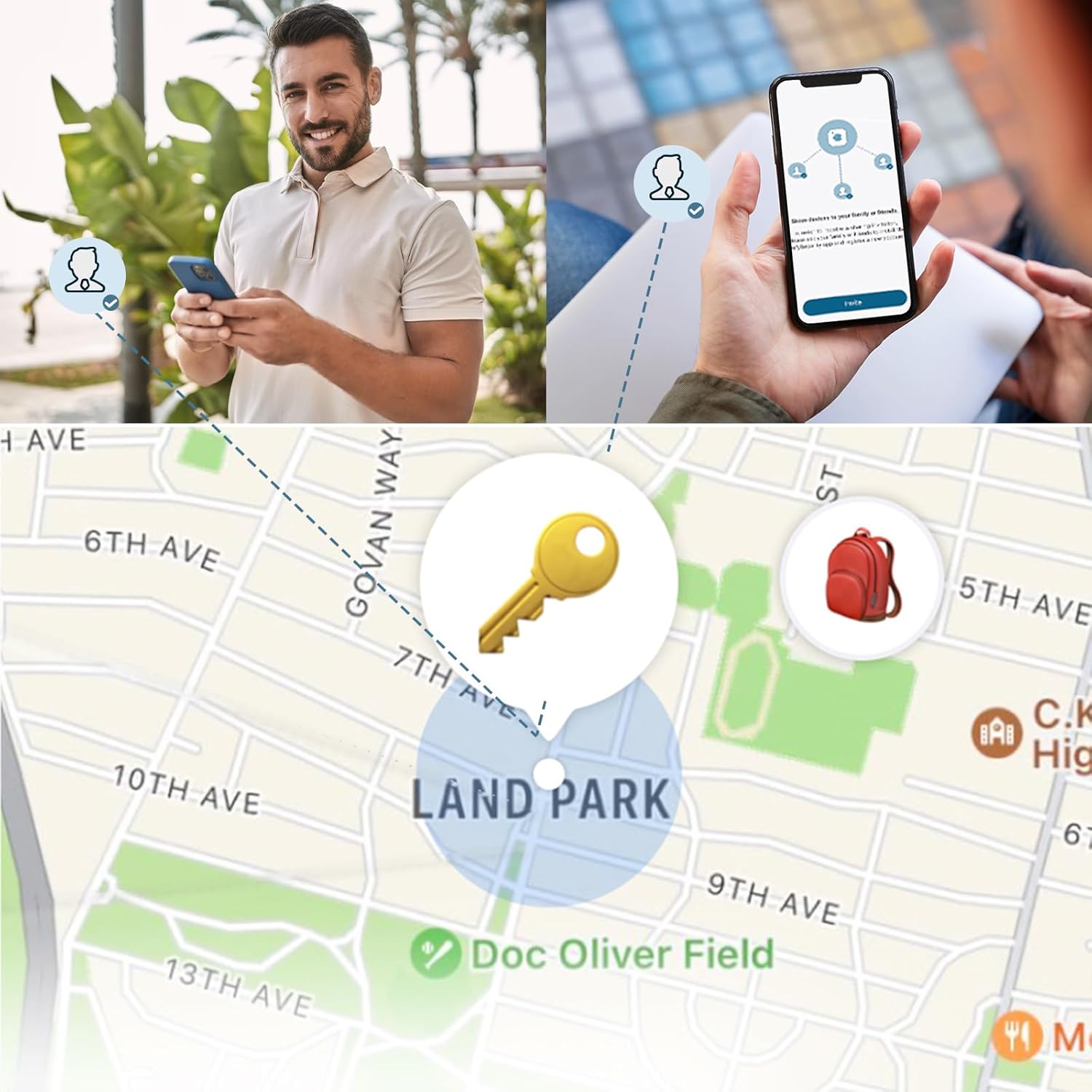 Bluetooth Item Finder Tags Compatible with Find My ( Pack of 4 )