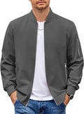 Mens Lightweight Bomber Jacket  Casual Windbreaker Coat