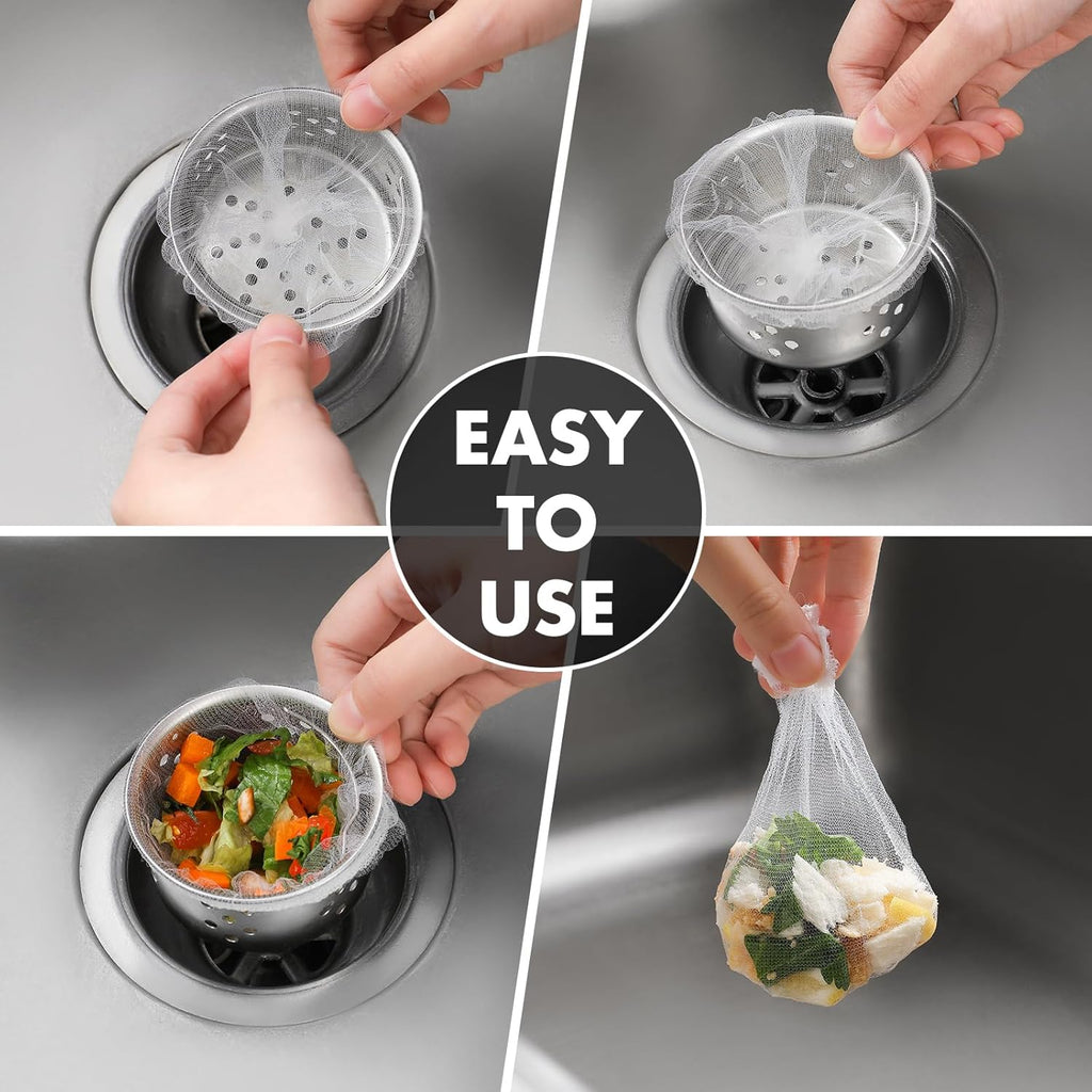 Disposable Sink Strainer Mesh Bags Anti Clog Filter Pack of 200