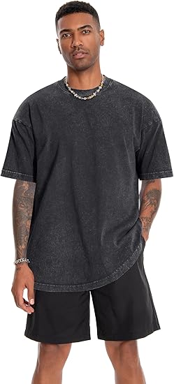 Oversized Vintage Washed T-Shirt  Loose Fit Casual Tee