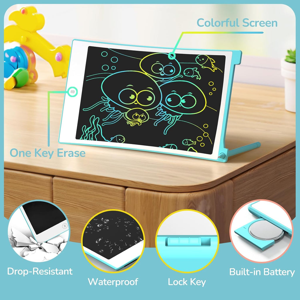 LCD Writing Tablet Drawing Board Reusable Kids Pack of 4