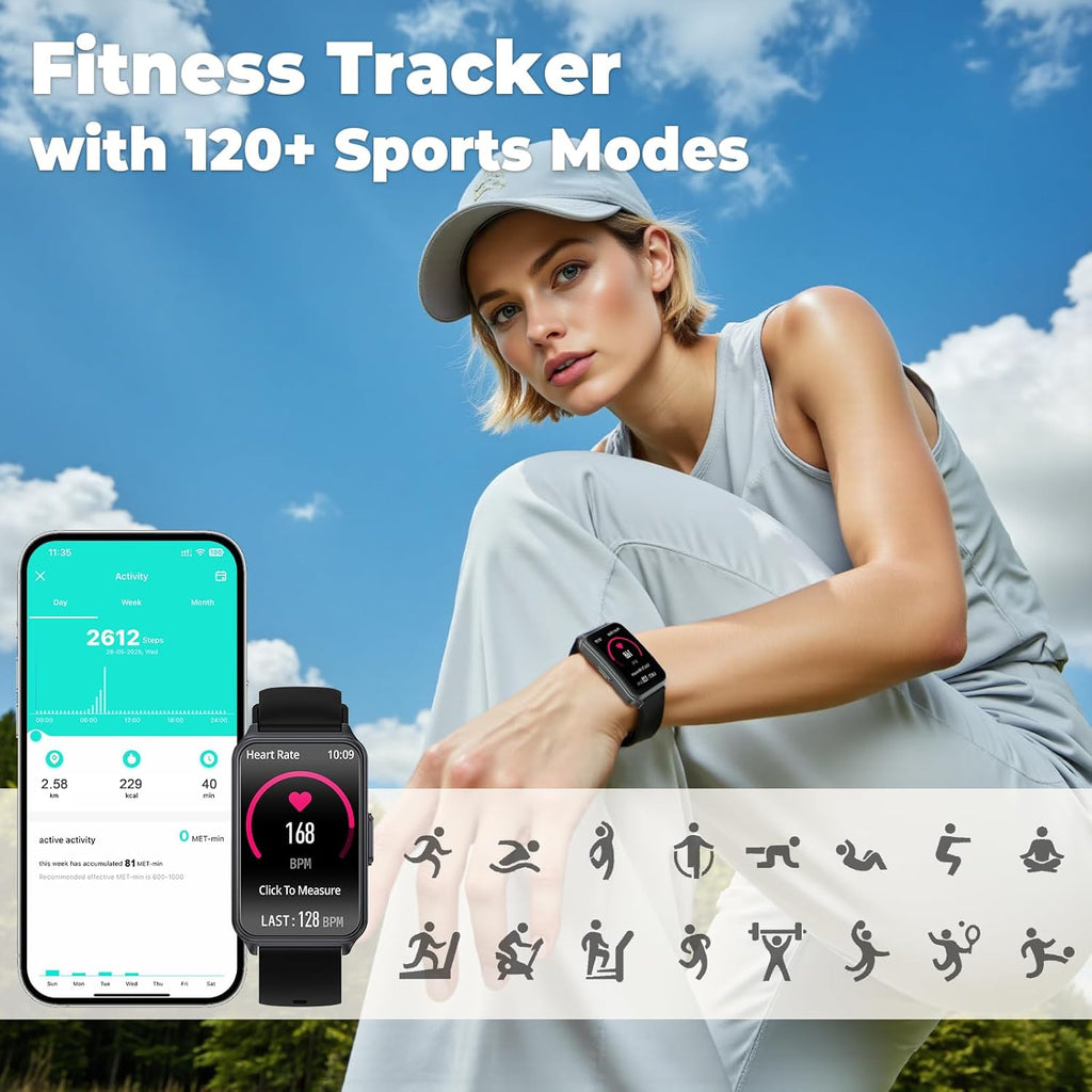 Fitness Tracker Smart Watch with Heart Rate Monitor