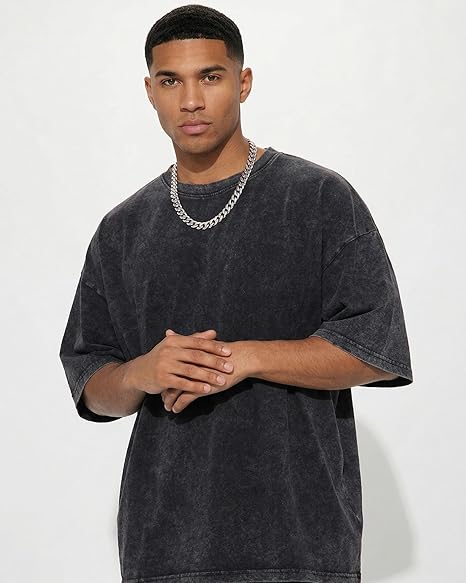 Oversized Vintage Washed T-Shirt  Loose Fit Casual Tee