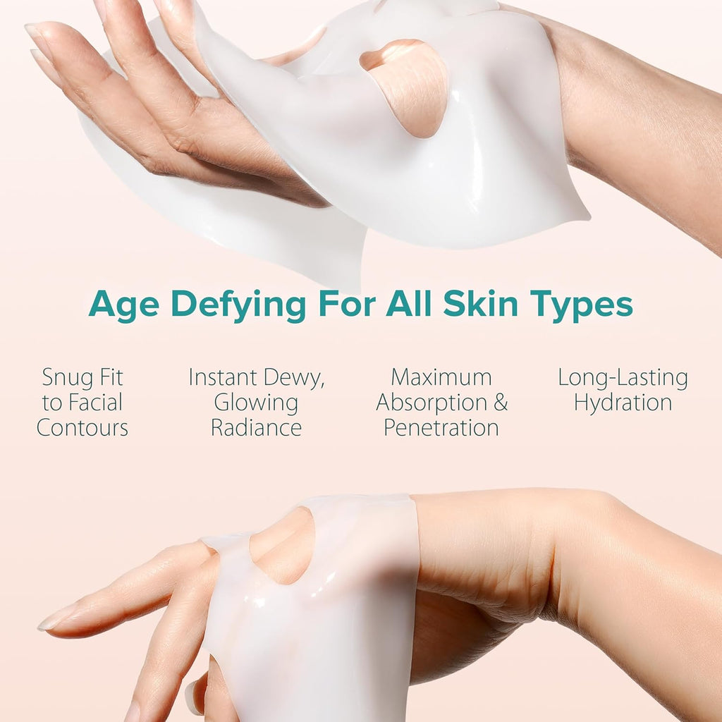 Collagen Hydrating Face Masks  Firming & Brightening 4 Pack