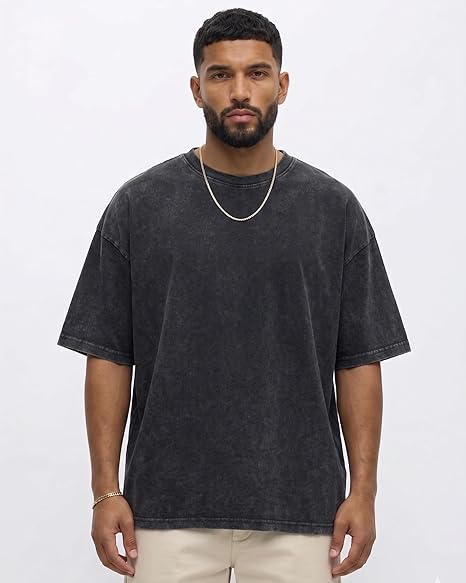 Oversized Vintage Washed T-Shirt  Loose Fit Casual Tee