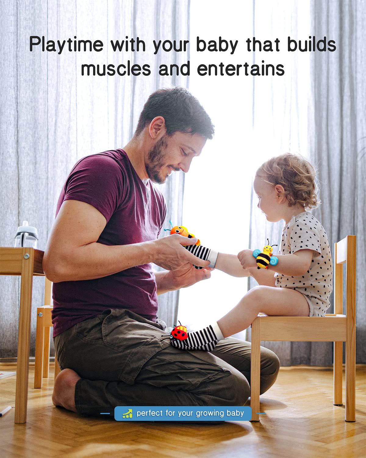 Baby Wrist Rattle Socks Foot Finder Toy Set